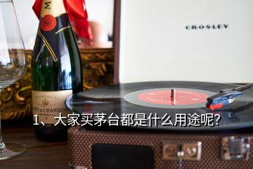 1、大家買茅臺都是什么用途呢？