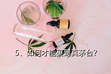 5、如何才能買到真茅臺？