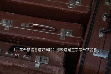 1、茅臺(tái)鎮(zhèn)醬香酒好喝嗎？哪款酒是正宗茅臺(tái)鎮(zhèn)醬香酒？