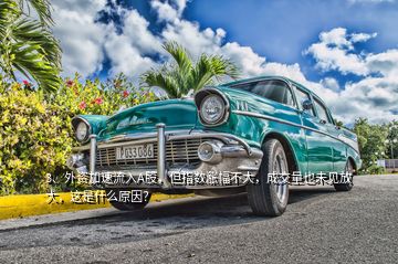 3、外資加速流入A股，但指數(shù)漲幅不大，成交量也未見(jiàn)放大，這是什么原因？