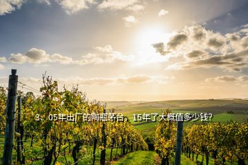 3、05年出廠的陶瓶茅臺，15年了大概值多少錢？
