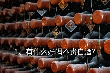 1、有什么好喝不貴白酒？