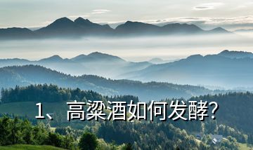 1、高粱酒如何發(fā)酵？