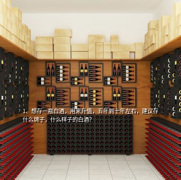1、想存一瓶白酒，用來升值，五年到十年左右，建議存什么牌子，什么樣子的白酒？