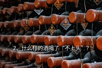 2、什么樣的酒喝了“不上頭”？