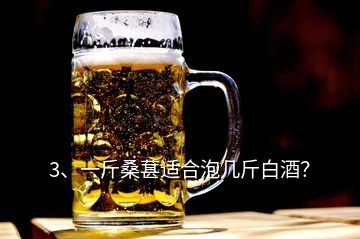 3、一斤桑葚適合泡幾斤白酒？
