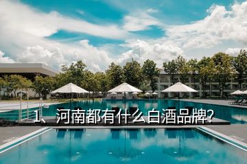 1、河南都有什么白酒品牌？