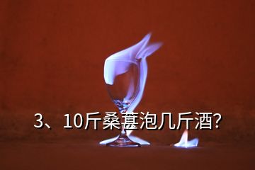 3、10斤桑葚泡幾斤酒？