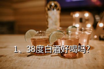 1、38度白酒好喝嗎？