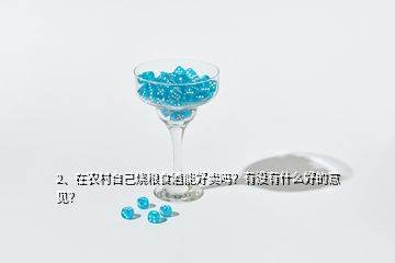 2、在農(nóng)村自己燒糧食酒能好賣嗎？有沒(méi)有什么好的意見(jiàn)？