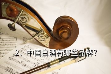 2、中國白酒有哪些品牌？