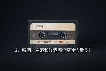 2、啤酒，白酒和洋酒哪個嘌呤含量多？