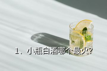 1、小瓶白酒哪個最火？