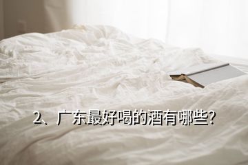 2、廣東最好喝的酒有哪些？