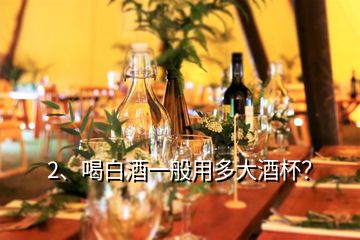 2、喝白酒一般用多大酒杯？