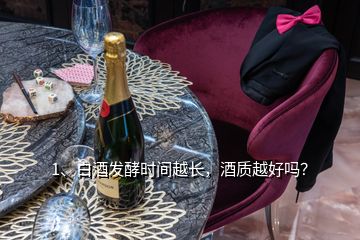 1、白酒發(fā)酵時間越長，酒質(zhì)越好嗎？