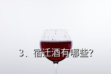 3、宿遷酒有哪些？