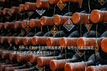 3、為什么人到中年就想喝醬香酒了？有性價(jià)比高且接近茅臺(tái)口感的醬香酒推薦嗎？