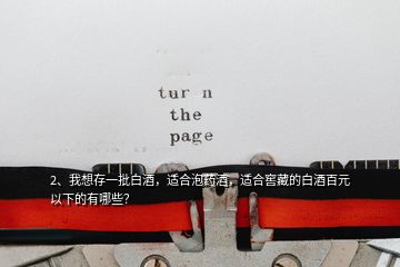 2、我想存一批白酒，適合泡藥酒，適合窖藏的白酒百元以下的有哪些？