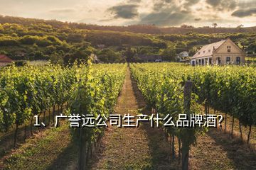 1、廣譽(yù)遠(yuǎn)公司生產(chǎn)什么品牌酒？