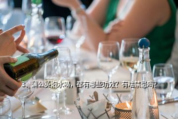 3、蒲公英泡水喝，都有哪些功效？有啥禁忌嗎？