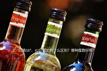 2、白酒38o、42o、52o有什么區(qū)別？哪種度數(shù)好喝？