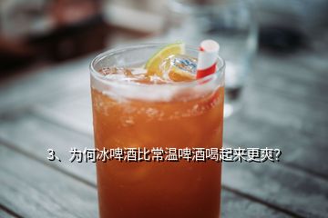 3、為何冰啤酒比常溫啤酒喝起來更爽？