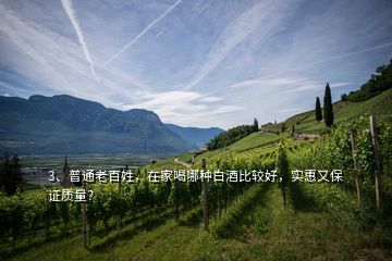3、普通老百姓，在家喝哪種白酒比較好，實惠又保證質(zhì)量？