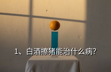 1、白酒擦豬能治什么??？