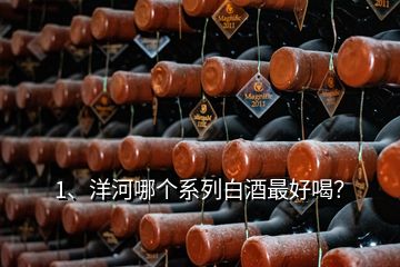 1、洋河哪個系列白酒最好喝？