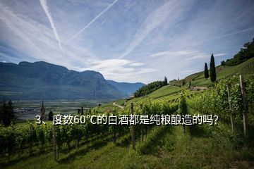 3、度數(shù)60℃的白酒都是純糧釀造的嗎？