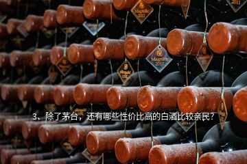 3、除了茅臺(tái)，還有哪些性價(jià)比高的白酒比較親民？