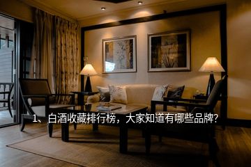 1、白酒收藏排行榜，大家知道有哪些品牌？