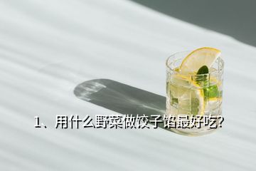 1、用什么野菜做餃子餡最好吃？