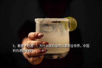 5、都是“烈酒”，為什么伏特加可以賣到全世界，中國的白酒卻不行？