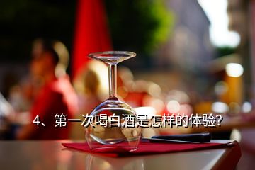 4、第一次喝白酒是怎樣的體驗？