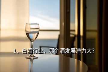 1、白酒行業(yè)，哪個(gè)酒發(fā)展?jié)摿Υ螅?></p><p>未來白酒消費(fèi)向名酒品牌集中，向區(qū)域龍頭品牌集中，向品類代表品牌集中?？偟膩碚f，全國化會(huì)向百億級品牌集中，區(qū)域化品牌會(huì)50億級龍頭品牌集中，目前過百億的企業(yè)有10家：1、茅臺約854億；2、<a href=