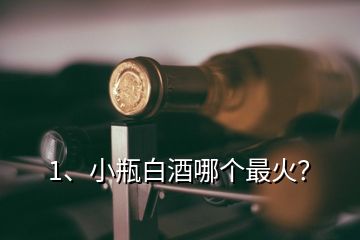 1、小瓶白酒哪個(gè)最火？