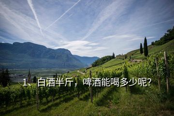 1、白酒半斤，啤酒能喝多少呢？
