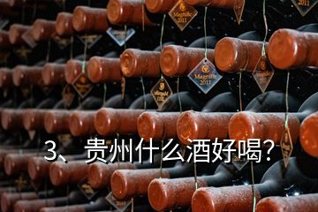 3、貴州什么酒好喝？