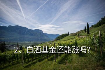 2、白酒基金還能漲嗎？