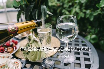 1、有哪些綿柔低度白酒適合年齡大的人喝？