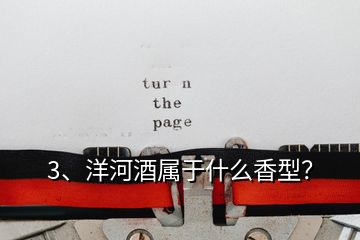 3、洋河酒屬于什么香型？