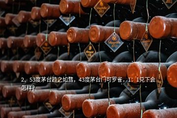 2、53度茅臺(tái)趨之如騖，43度茅臺(tái)門可羅雀，1：1兌下會(huì)怎樣？