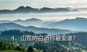 4、山東的白酒你最愛誰？