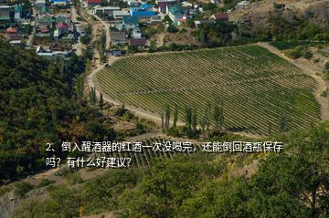 2、倒入醒酒器的紅酒一次沒喝完，還能倒回酒瓶保存嗎？有什么好建議？