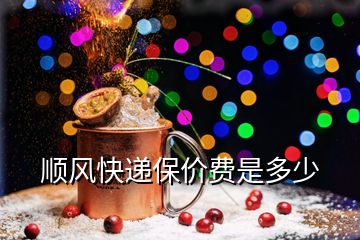 順風快遞保價費是多少