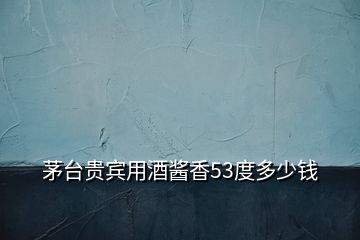 茅臺(tái)貴賓用酒醬香53度多少錢