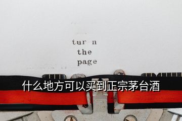 什么地方可以買到正宗茅臺酒