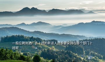 一般應(yīng)聘到酒廠去上班的新進(jìn)人員會(huì)被安排在哪個(gè)部門(mén)上班呢